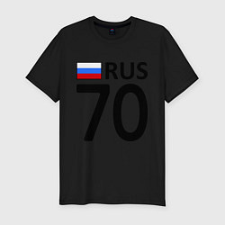 Футболка slim-fit RUS 70, цвет: черный