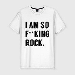 Футболка slim-fit Im so fucking rock, цвет: белый