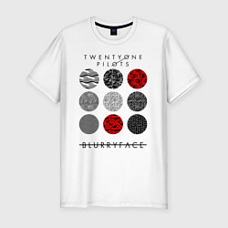 Футболка slim-fit TOP: Blurryface, цвет: белый