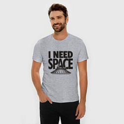 Футболка slim-fit I Need Space, цвет: меланж — фото 2