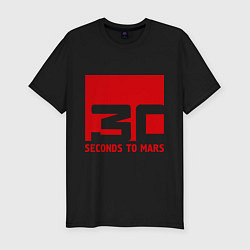 Футболка slim-fit 30 seconds to mars, цвет: черный