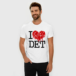 Футболка slim-fit I love DET, цвет: белый — фото 2