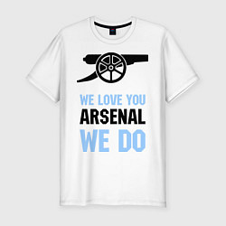 Мужская slim-футболка We love you Arsenal