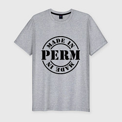 Футболка slim-fit Made in Perm, цвет: меланж