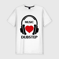 Футболка slim-fit Dubstep Music is Love, цвет: белый