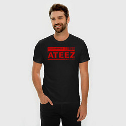 Футболка slim-fit Ateez, цвет: черный — фото 2