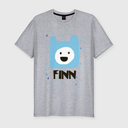 Футболка slim-fit Время приключений Finn, цвет: меланж