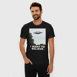 Футболка slim-fit I WANT TO BELIEVE, цвет: черный — фото 2
