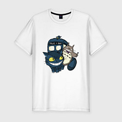 Футболка slim-fit Tardis Totoro, цвет: белый