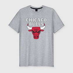 Футболка slim-fit CHICAGO BULLS, цвет: меланж