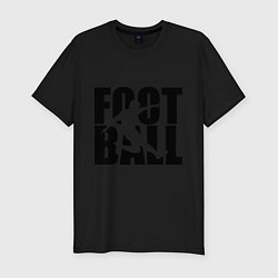 Футболка slim-fit Football, цвет: черный