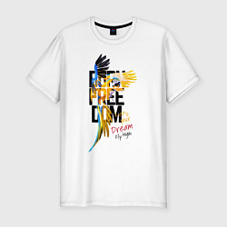 Футболка slim-fit Born Freedom, цвет: белый