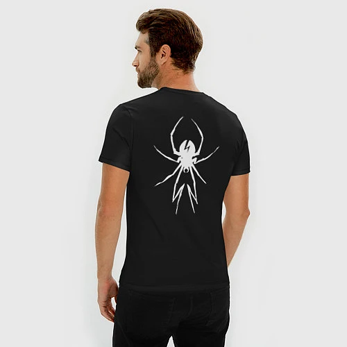 Мужская slim-футболка My Chemical Romance spider на спине / Черный – фото 4