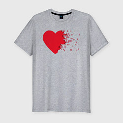 Футболка slim-fit Сердце, цвет: меланж