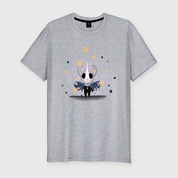 Футболка slim-fit Hollow knight Полый рыцарь, цвет: меланж
