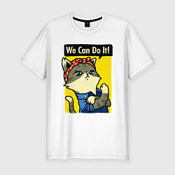 Футболка slim-fit We Can Do It, цвет: белый