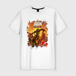 Футболка slim-fit DOOM, цвет: белый