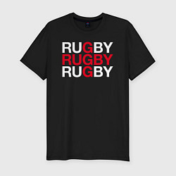 Футболка slim-fit Rugby Регби, цвет: черный