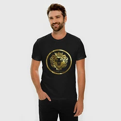 Футболка slim-fit Golden lion, цвет: черный — фото 2