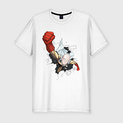 Мужская slim-футболка One-Punch Man, Ванпанчмен