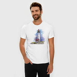 Футболка slim-fit Crisp Point Lighthouse, цвет: белый — фото 2