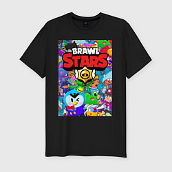 Футболка slim-fit BRAWL STARS, цвет: черный