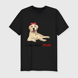 Мужская slim-футболка Labrador Mom