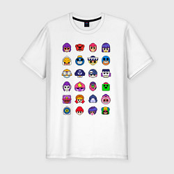 Футболка slim-fit BRAWL STARS, цвет: белый