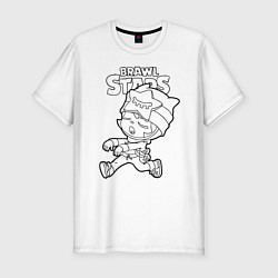 Футболка slim-fit Brawl Stars SANDY раскраска, цвет: белый