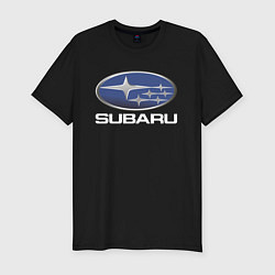 Футболка slim-fit SUBARU, цвет: черный