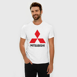 Футболка slim-fit MITSUBISHI, цвет: белый — фото 2