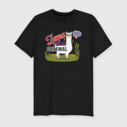 Футболка slim-fit Lama ama criminal, цвет: черный