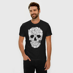 Футболка slim-fit ЧЕРЕП ИЗ КОТИКОВ, цвет: черный — фото 2