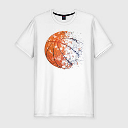 Футболка slim-fit BasketBall, цвет: белый