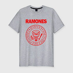 Футболка slim-fit RAMONES, цвет: меланж