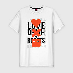 Футболка slim-fit LOVE DEATH ROBOTS LDR, цвет: белый