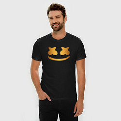 Футболка slim-fit Marshmello gold, цвет: черный — фото 2