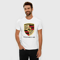 Футболка slim-fit PORSCHE, цвет: белый — фото 2