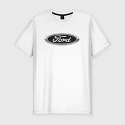 Футболка slim-fit Ford, цвет: белый