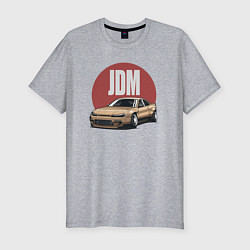 Футболка slim-fit JDM, цвет: меланж