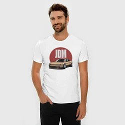 Футболка slim-fit JDM, цвет: белый — фото 2