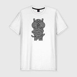 Футболка slim-fit Летающий макаронный монстр, цвет: белый