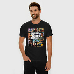 Футболка slim-fit GTA5, цвет: черный — фото 2