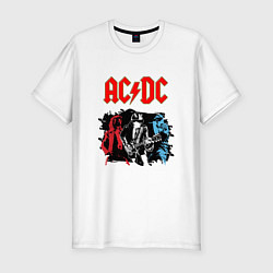 Футболка slim-fit ACDC, цвет: белый