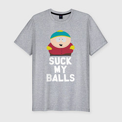 Футболка slim-fit Suck My Balls, цвет: меланж