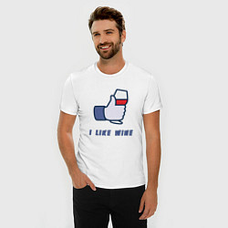 Футболка slim-fit I like Wine, цвет: белый — фото 2