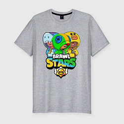 Футболка slim-fit Brawl Stars Leon Trio, цвет: меланж