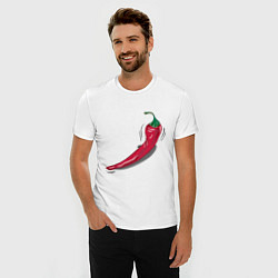 Футболка slim-fit Жгучий перчик, цвет: белый — фото 2