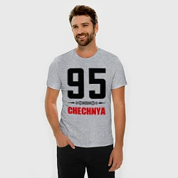 Футболка slim-fit 95 Chechnya, цвет: меланж — фото 2