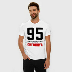 Футболка slim-fit 95 Chechnya, цвет: белый — фото 2